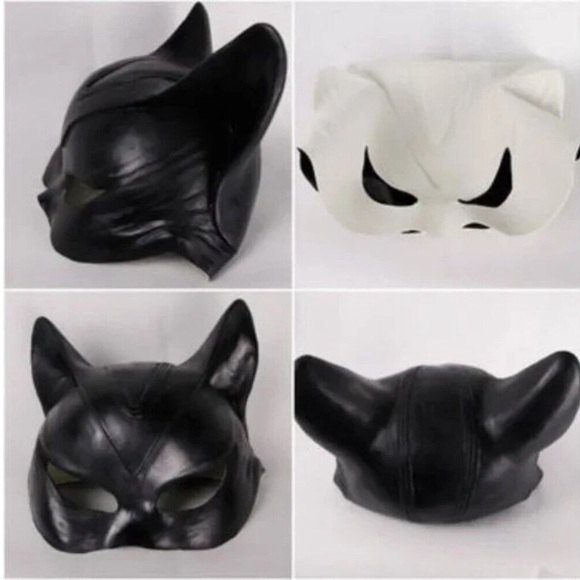 Cat Woman Face Latex Mask Cosplay Batman Catwoman Costume Props Halloween